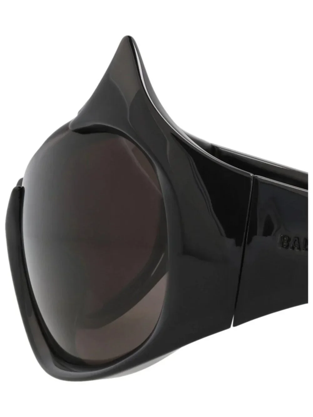 New Balenciaga Women's Sunglasses Shield Wrap Bio Injection Frame Black Black